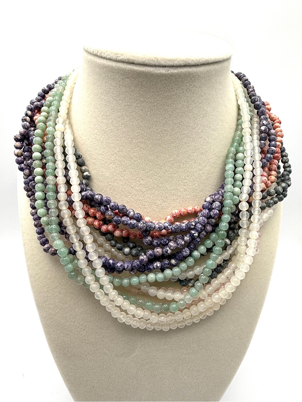 8 Strands of 4mm Stone Beads 32" - 35"